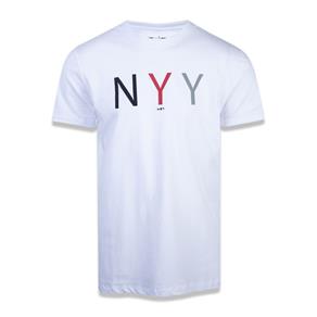 Camiseta Mlb New York Yankees Essentials Nyy Branco Preto Mescla Cinza New Era - Branco - G