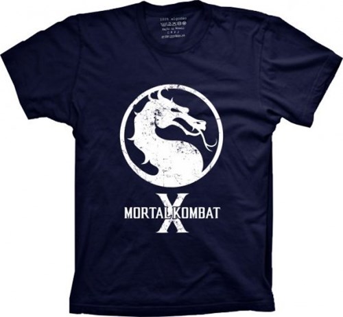 Camiseta Mortal Kombat X (Marinho, P)