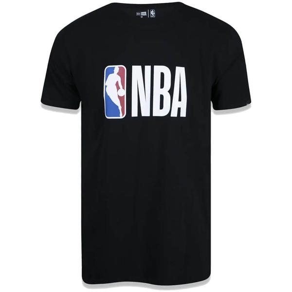 Camiseta NBA New Era Logo Masculina Preto/Cinza