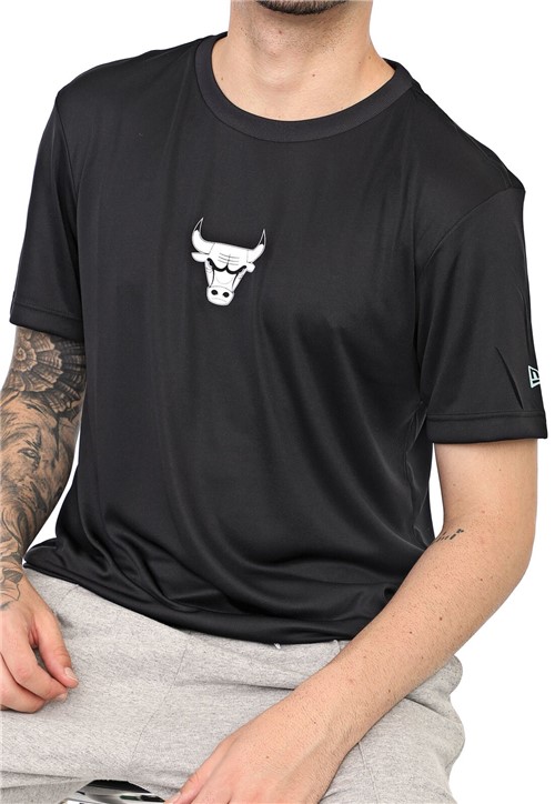 Camiseta New Era Chicago Bulls Preta