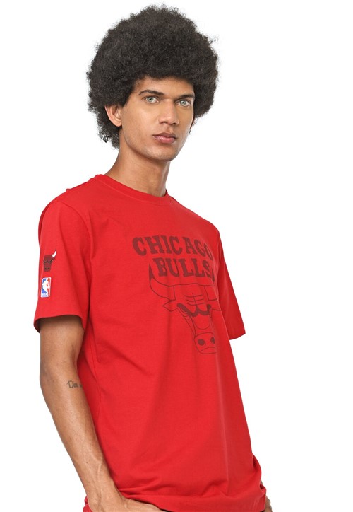 Camiseta New Era Chicago Bulls Vermelha