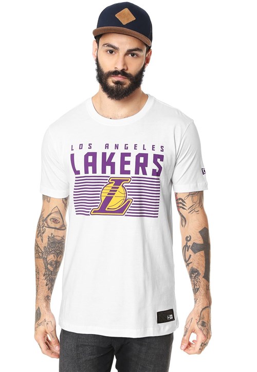 Camiseta New Era Los Angeles Lakers Branca
