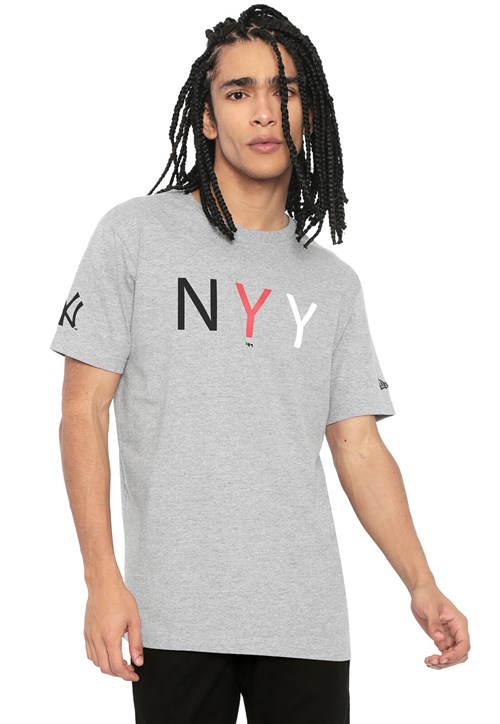 Camiseta New Era New York Yankees Cinza