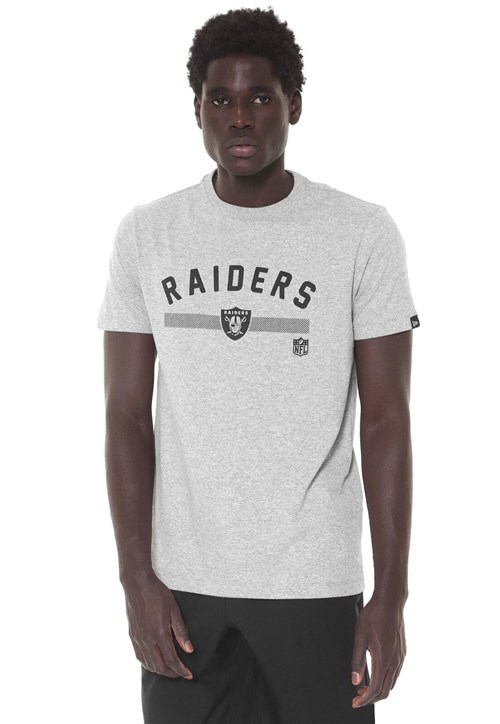 Camiseta New Era Oakland Raiders Cinza