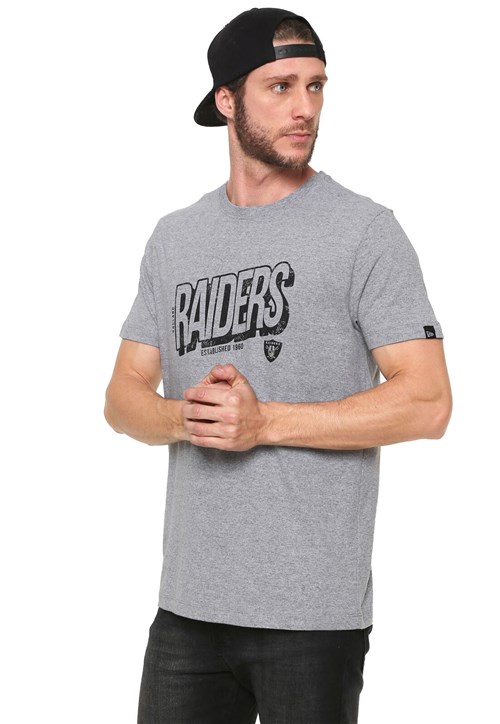 Camiseta New Era Okland Raiders Cinza