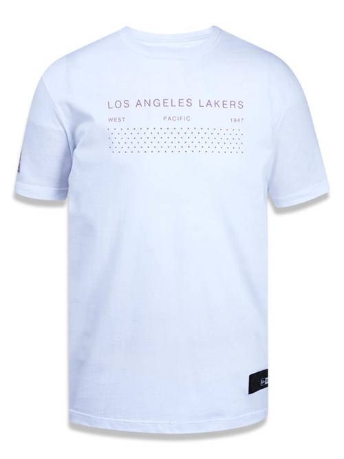Camiseta New Era Regular Los Angeles Lakers Branco