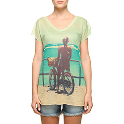 Tudo sobre 'Camiseta Oh, Boy! Menina Bike Praia'