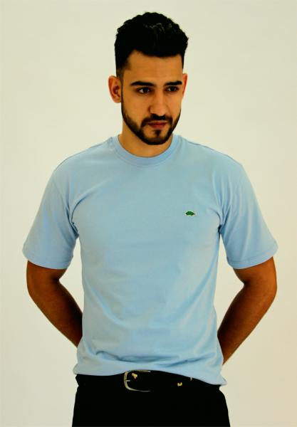 Camiseta Pau a Pique Básica Azul Celeste