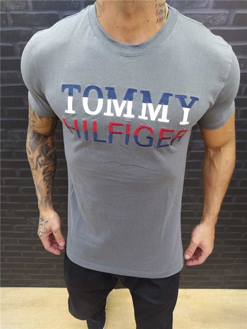 Camiseta Peruana Tommy Hilfiger Cinza (P)
