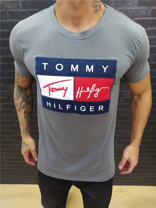 Camiseta Peruana Tommy Hilfiger Cinza (P)