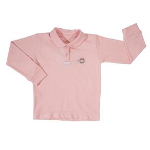 Camiseta Polo M/L Rosa - 18 Meses