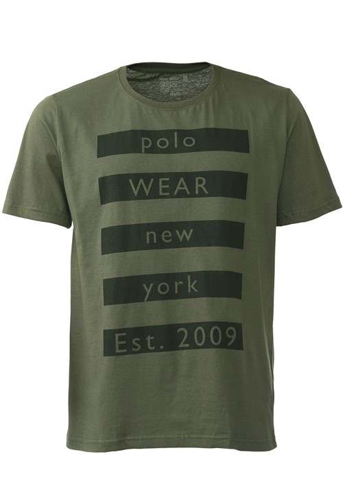 Camiseta Polo Wear Lettering Verde