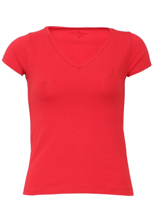 Camiseta Polo Wear Lisa Vermelha