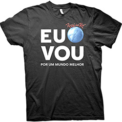 Camiseta Rock In Rio - eu Vou Preta Infantil