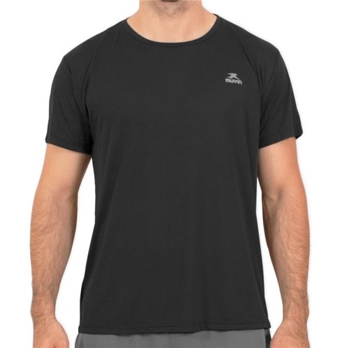 Camiseta Running Preto Masculino - Muvin (P)