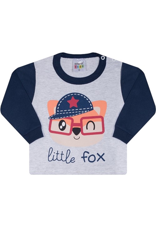 Camiseta Sempre Kids Fox Mescla