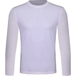 Camiseta Silver Fresh Masculina com Proteção Solar 50 Branca Manga Longa Curtlo