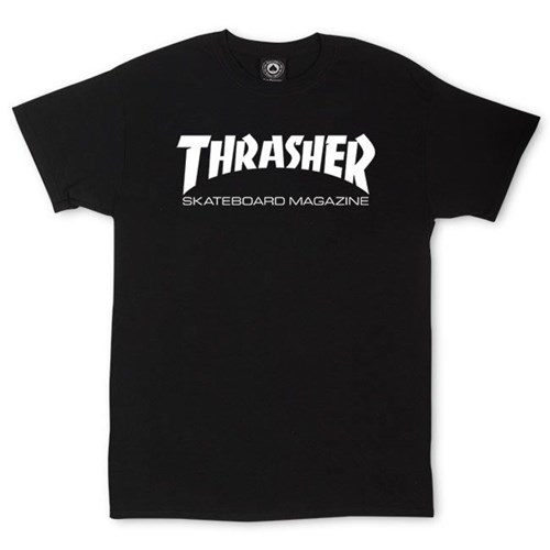 Camiseta Thrasher Magazine Skate Mag Preta Multicolorido