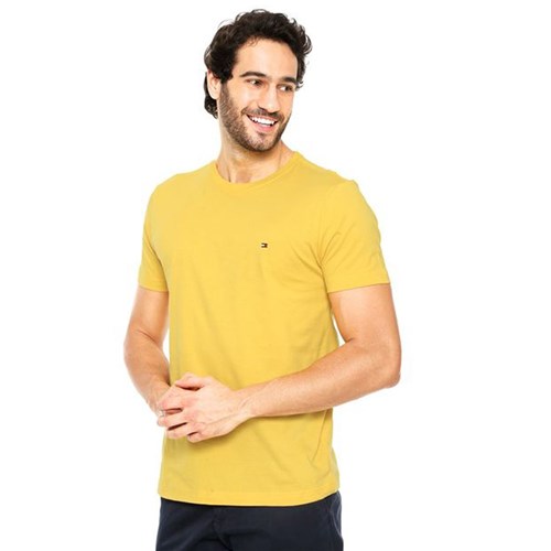 Camiseta Tommy Hilfiger Básica Amarelo (P)