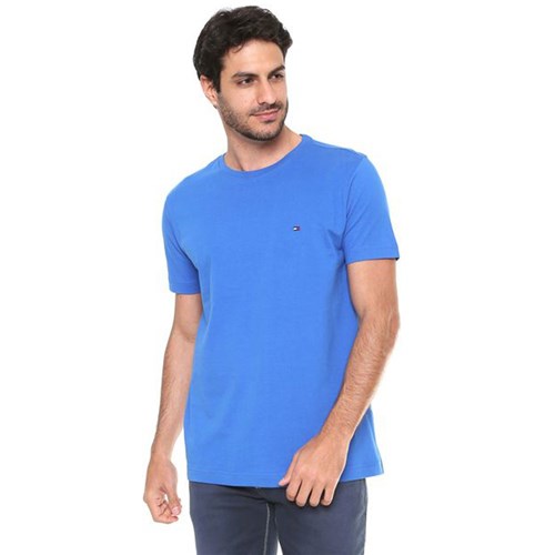 Camiseta Tommy Hilfiger Básica Azul (P)