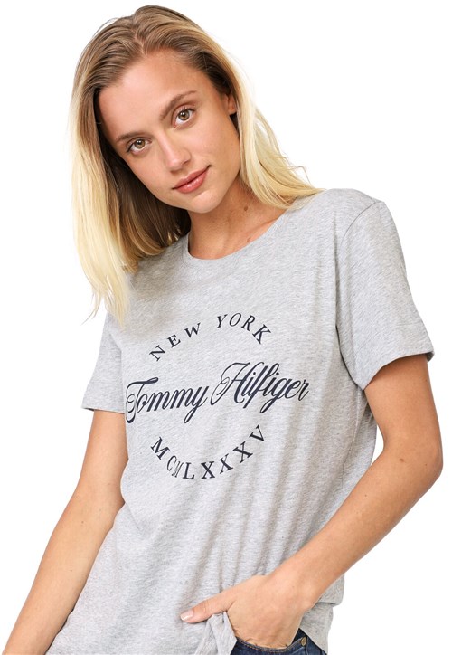 Camiseta Tommy Hilfiger Lívia Cinza
