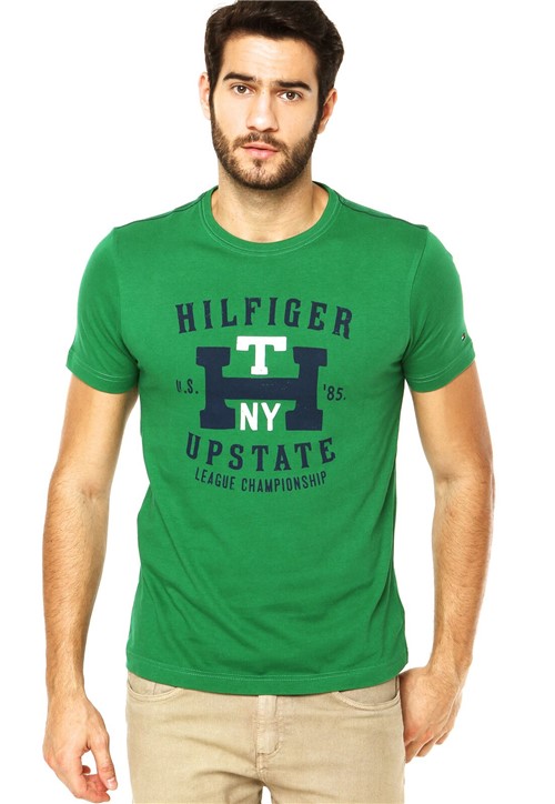 Camiseta Tommy Hilfiger Verde - Verde - Masculino - AlgodÃ£o - Dafiti