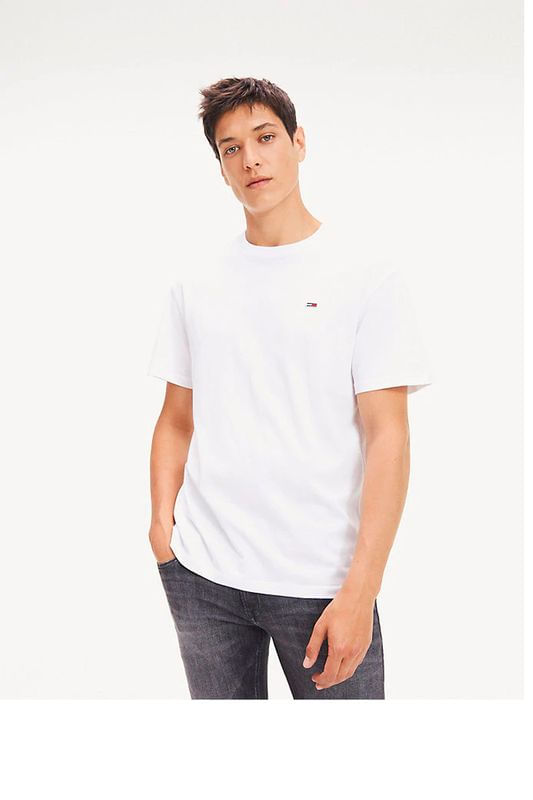 Camiseta Tommy Jeans Básica Branco Tam. G