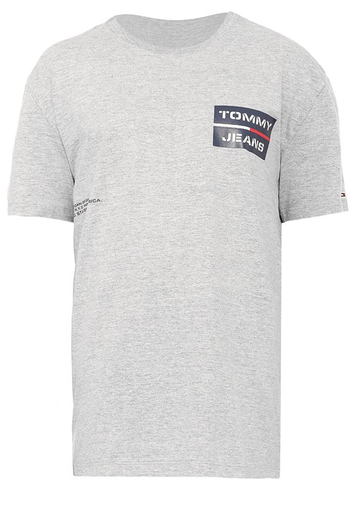 Camiseta Tommy Jeans Lettering Cinza