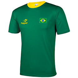 Camiseta Topper Brasil Torcida 4129456 G - Verde/Amarelo