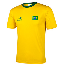 Tudo sobre 'Camiseta Topper Brasil Torcida 4129456 P - Amarelo/Verde'