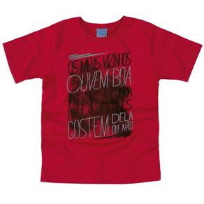 Camiseta Vizinhos Ouvem Boa Musica - Malwee - Vermelho - 4