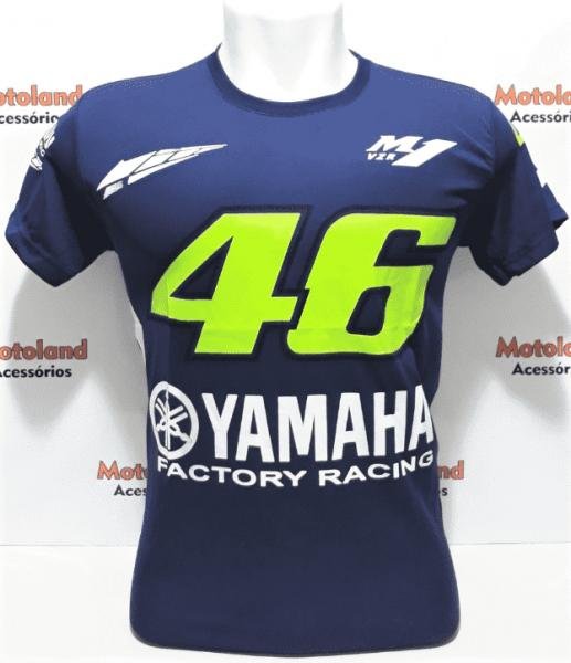 Camiseta Yamaha Valentino Rossi VR 46 Moto GP Dry Fit Azul C3A