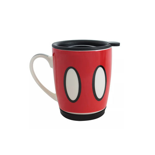 Caneca com Tampa e Base de Silicone Zona Criativa Mickey 350ML