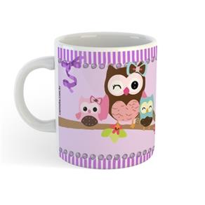 Caneca de Porcelana Mamãe Coruja