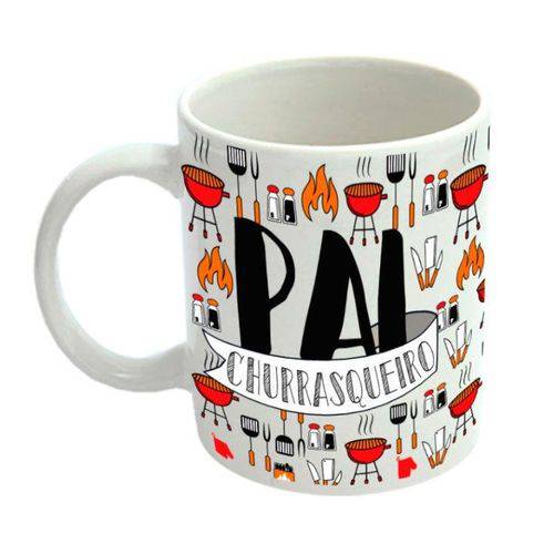 Caneca de Porcelana Pai Churrasqueiro