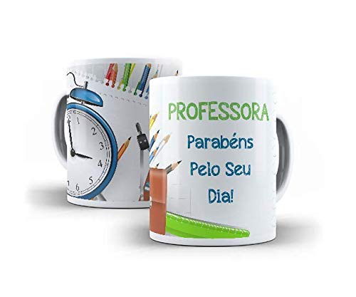 Caneca de Porcelana Personalizada 325ml Professora_parabens