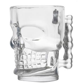 Caneca de Vidro para Cerveja Skull Style 510ml 6623 Lyor - Transparente