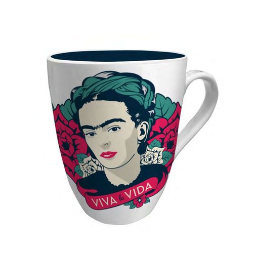 Caneca Frida Kahlo Elegant Face Viva La Vida