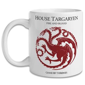 Caneca Game Of Thrones - House Targaryen - Branco