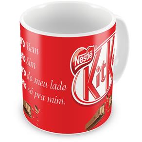 Caneca Personalizada Porcelana KitKat - KitKero Bem - Vermelho