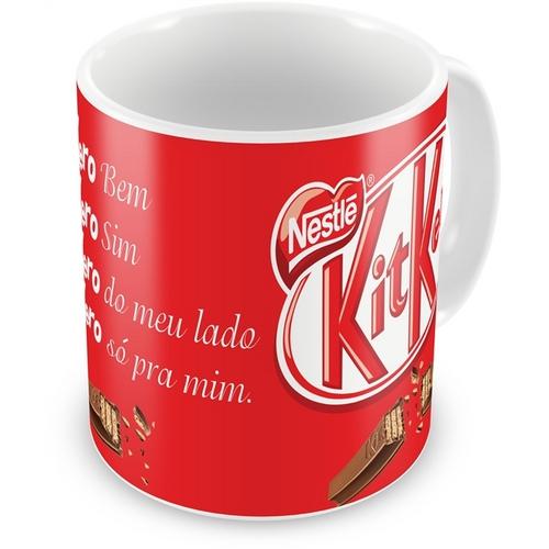 Caneca Personalizada Porcelana Kitkat - Kitkero Bem
