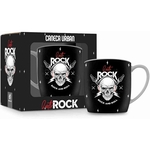 Caneca Porcelana 360ml - Caveira Lets Rock