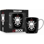 Caneca Porcelana Urban 360ml - Caveira Lets Rock