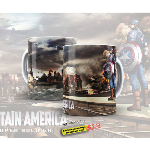 Caneca Porcelana Vingadores Capitão America