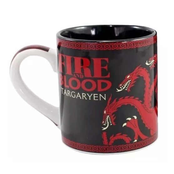 Caneca Targaryen Game Of Thrones Fire And Blood 470 Ml