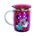 Caneca Térmica Inox com Tampa da Minnie Rosa