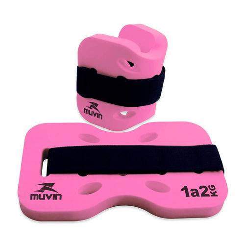 Caneleira Hidroginástica - 1kg a 2kg - Pink - Muvin Cnh-100