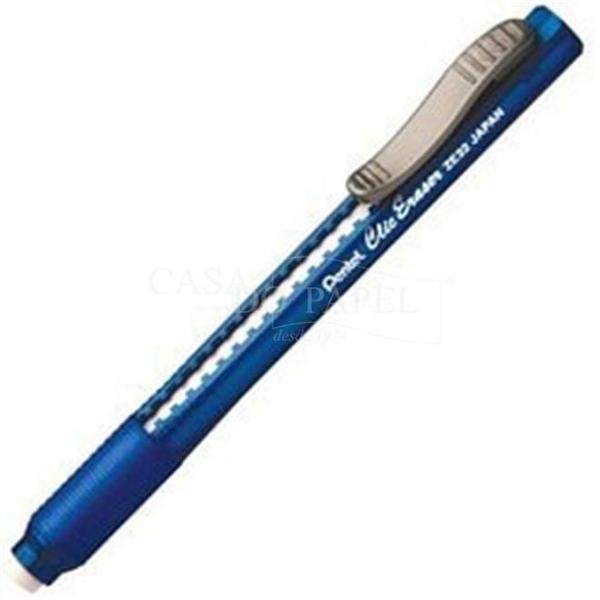 Caneta Borracha Pentel Clic Eraser Azul ZE22-A