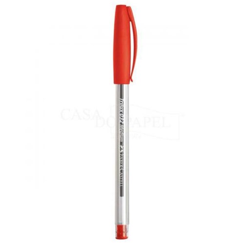 Caneta Esferográfica Faber-Castell Trilux Média 1.0mm Vermelha