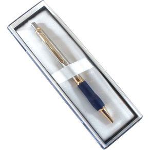 Caneta Esferográfica Retrátil Sterling Grip Azul Detalhe Dourado Ref.B460G-Cgf Pentel